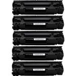 5 stuks Canon 728 toner zwart (Ink Hero Huismerk)