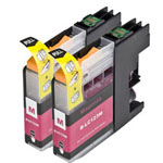 Pack de 2 Brother LC123 (LC121) cartouches d'encre compatibles haute capacité magenta (Ink Hero)