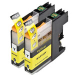 Pack de 2 Brother LC123 (LC121) cartouches d'encre compatibles haute capacité jaune (Ink Hero)