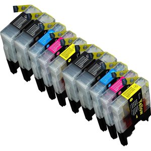 Cartouches d’encre compatibles Brother LC1240 – haute capacité, lot de 10 (remplace LC1220)
