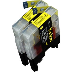 Cartouches d’encre compatibles Brother LC1240Y – jaune, haute capacité, lot de 2 (remplace LC1220Y)