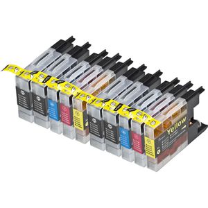 Cartouches d’encre compatibles Brother LC1280 – capacité extra haute, lot de 10