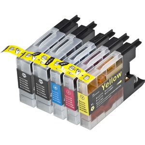 Cartouches d’encre compatibles Brother LC1280 – capacité extra haute, lot de 5