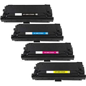 Cartouches de toner compatibles HP 508X – haute capacité, lot de 4