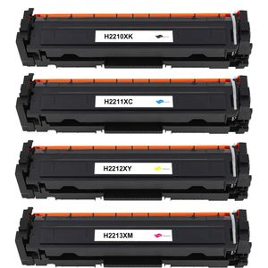 Cartouches de toner compatibles HP 207X – haute capacité, lot de 4
