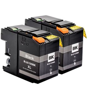 Cartouches d’encre compatibles Brother LC129BK – noir, capacité ultra haute, lot de 2