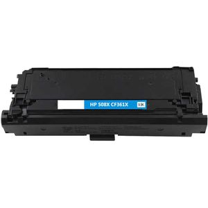 Cartouche de toner compatible HP 508X – cyan, haute capacité (CF361X)