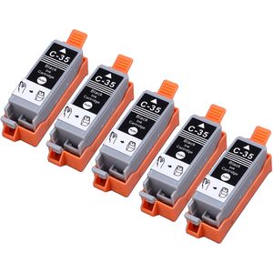 Cartouches d’encre compatibles Canon PGI-35 – noir, lot de 5
