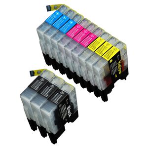 Cartouches d’encre compatibles Brother LC1240 – haute capacité, lot de 12 (remplace LC1220)