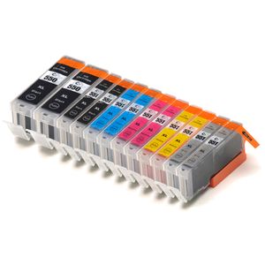 Cartouches d’encre compatibles Canon PGI-550XL & CLI-551XL – haute capacité, lot de 12
