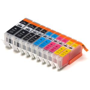 Cartouches d’encre compatibles Canon PGI-550XL & CLI-551XL – haute capacité, lot de 10