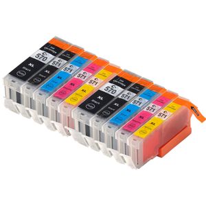 Cartouches d’encre compatibles Canon PGI-570XL & CLI-571XL – haute capacité, lot de 10