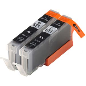 Cartouches d’encre compatibles Canon CLI-571XL – noir, haute capacité, lot de 2