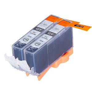 Cartouches d’encre compatibles Canon CLI-521GY – gris, lot de 2