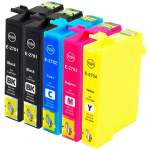 Cartouches d’encre compatibles Epson 27XL – haute capacité, lot de 5