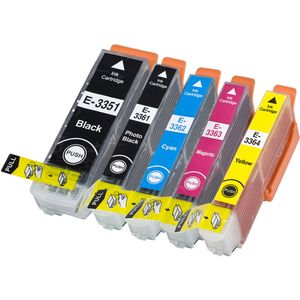 Cartouches d’encre compatibles Epson 33XL – haute capacité, lot de 5