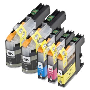 Cartouches d’encre compatibles Brother LC127 & LC125 – capacité super haute, lot de 5