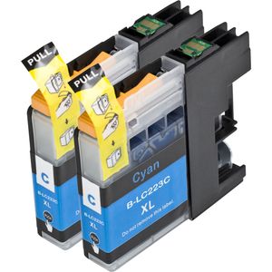 Cartouches d’encre compatibles Brother LC223 – cyan, haute capacité, lot de 2 (remplace LC221)
