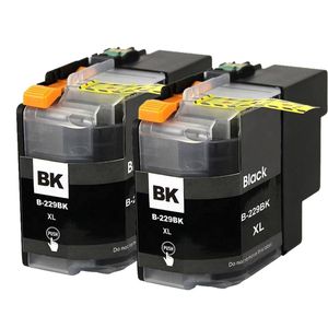 Cartouches d’encre compatibles Brother LC229BK – noir, capacité super haute, lot de 2