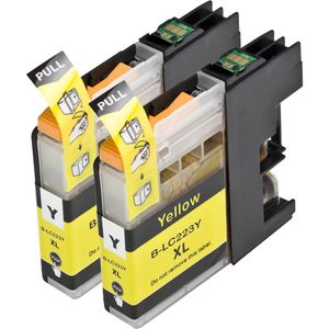 Cartouches d’encre compatibles Brother LC223 – jaune, haute capacité, lot de 2 (remplace LC221)