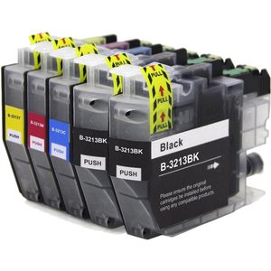 Cartouches d’encre compatibles Brother LC3213 – haute capacité, lot de 5