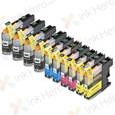 Pack de 10 Brother LC123 (LC121) cartouches d'encre compatibles haute capacité (Ink Hero)