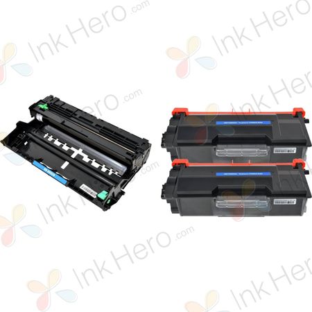 Ink Hero huismerk vervangt Brother TN3480 & DR3400 – 2 tonercartridges zwart + 1 drumeenheid, hoge capaciteit