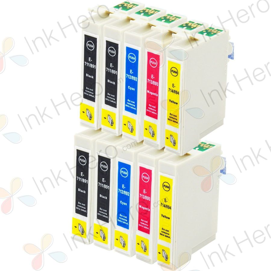 10 stuks Epson T0715 inktcartridges (Ink Hero Huismerk)