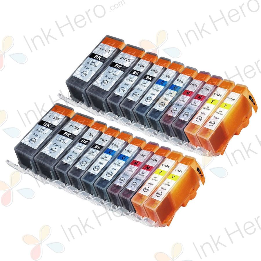 20 stuks Canon PGI-525 & CLI-526 inktcartridges (Ink Hero Huismerk)