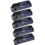 5 stuks HP 12X (Q2612X) toner zwart hoge capaciteit (Ink Hero Huismerk)
